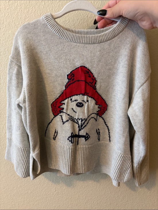 GAP Other - Baby GAP Beige Crewneck Sweater with Red Hooded Bear Motif